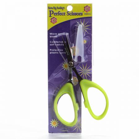 Perfect Scissors Green 4-3/16in Small Micro-Serrated Non-Slip Blade