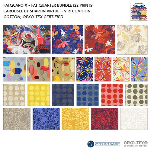 [FATQCARO-X] Carousel Fat Quarter Bundle, Sharon Virtue, Windham Fabrics