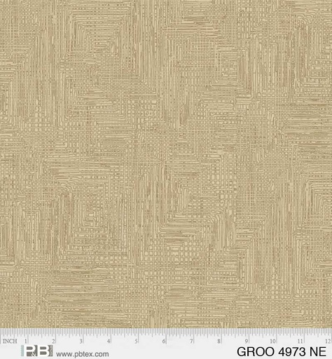 [GROO4973 NE] 108in Grass Roots Light Brown, Cotton Wide Back, P&B Textiles