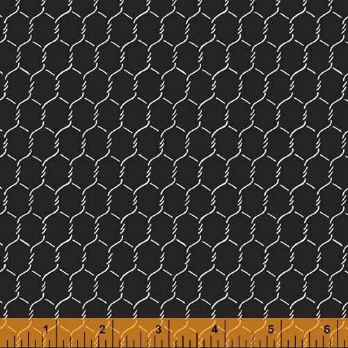 [52107-2 Black Chicken Wire] 108" Chicken Wire WideBack, Windham Fabrics