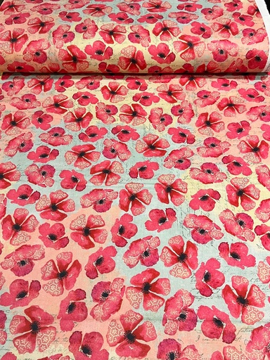 [53460DW-X Poppy Wide Back] 108" Cotton Poppies, Windham Fabrics