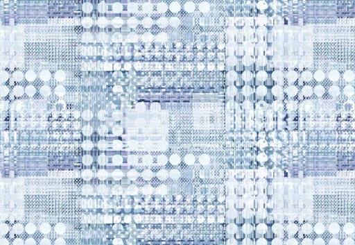 [MPLA 4775 LB] 108" Wide Fabric, Mod Plaid Cotton, Blue Geometric Cotton, P&B Textiles