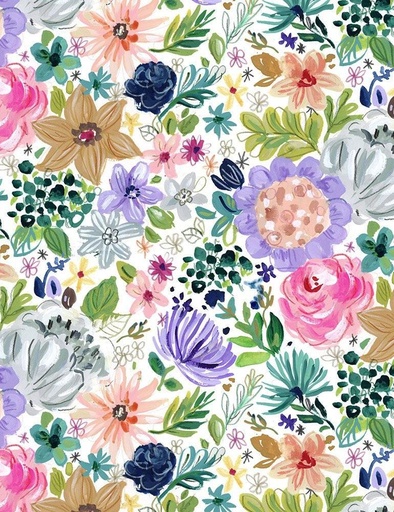 [DJL2046] Aquarius Zodiac Floral, Fabric by the Yard, August Wren, Dear Stella, STELLA-DJL2046
