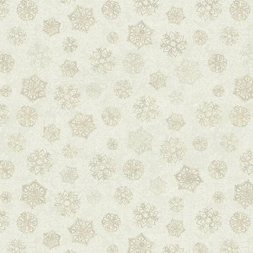 [13125-73] Brocade Flakes Ivory, Snowflakes, Kelly Rae Roberts, Christmas Fabric, Benartex Fabrics