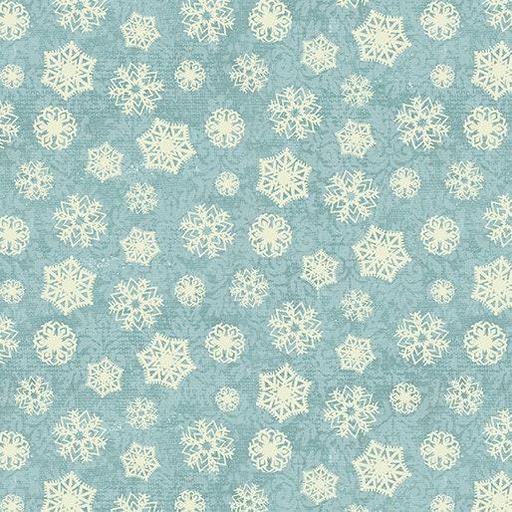 [13125-04] Brocade Flakes Light Teal, Snowflakes, Kelly Rae Roberts, Christmas Fabric, Benartex Fabrics