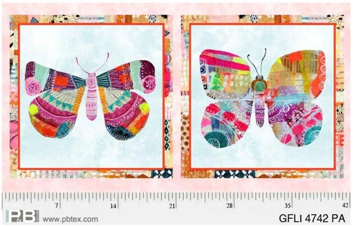 [GFLI 4742 Panel - Garden Flight] Garden Flight Butterfly Panel, Eulalia Majia, P&B Textiles