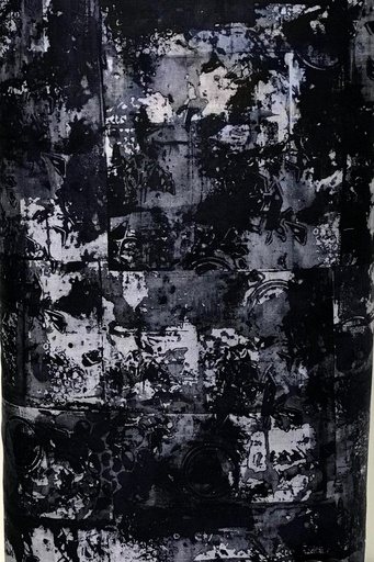 [ANJXD-19798-2-BLACK] Remnant 108" Warehouse District Black, by Leslie Tucker Jenison, Robert Kaufman Fabrics