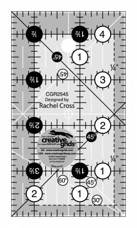 [CGR2545] Creative Grids Quilt Ruler 2-1/2in x 4-1/2in