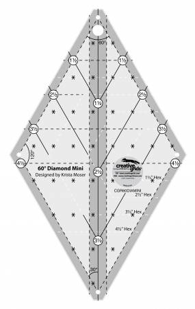 [CGR60DIAMINI] Creative Grids 60 Degree Mini Diamond Ruler