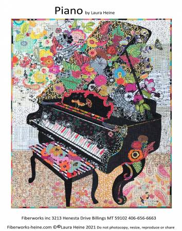 [FWLHPIANO] Piano Collage Pattern by Laura Heine