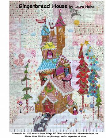 [FWLHGINGERBREADHOUSE] Gingerbread House Collage Pattern by Laura Heine
