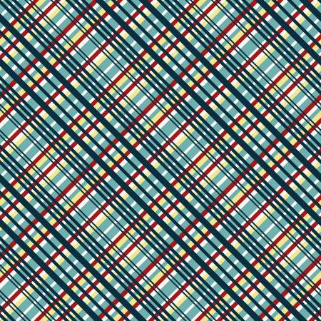 [7191S-78] Diagonal Plaid Teal/Red, Zooming Chickens, StudioE Fabric