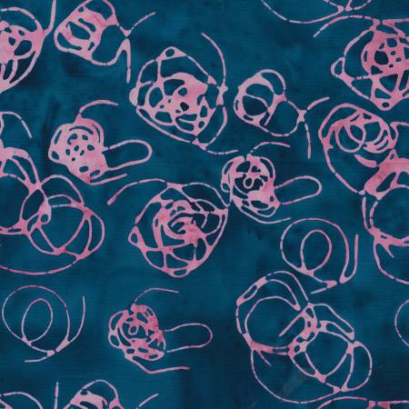 [717Q-1] Indigo Batik Strings, Found, Carrie Bloomston, Anthology Fabrics