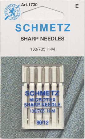 [1730] Schmetz Sharp / Microtex Machine Needle Size 12/80