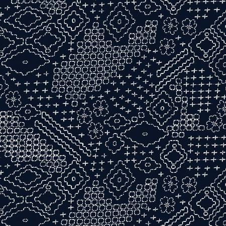 [53290W-1] Indigo Sashiko 108in Wide, Windham Fabrics