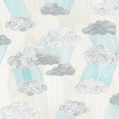 [53124-1] Storm Clouds, Happy by Carrie Bloomston, Windham Fabrics