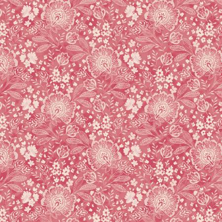 [ELIZ5112-P] Elizabeth Pink, 108in Wide Back, Jacobean Allover, P&B Textiles