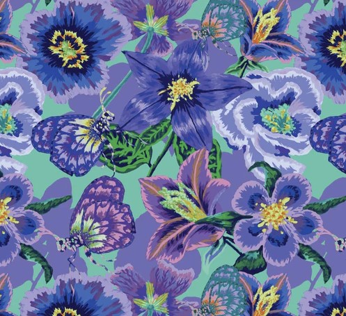 [13630W-83BloomPeacock] 108" Bloom "Peacock", The Sew Yeah Brothers, Benartex Fabrics