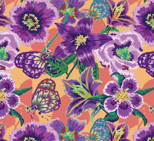 [13620W-87] 108" Bloom "Tiger Lilly", The Sew Yeah Brothers, Benartex Fabrics