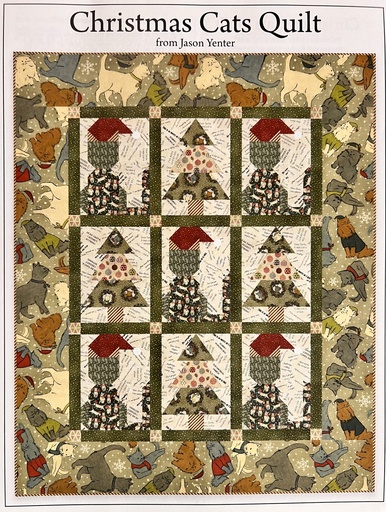 [CHCPATT] Christmas Cats Quilt Pattern, In the Beginning, Jason Yenter