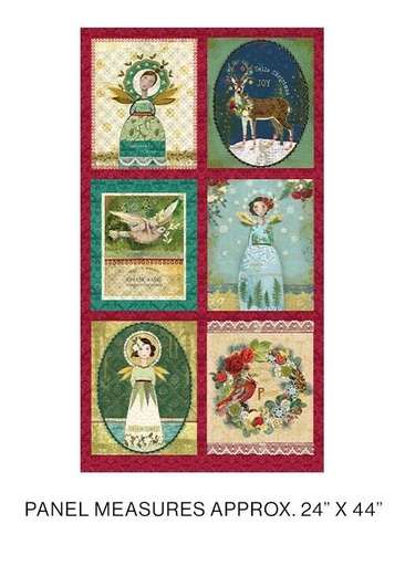 [ChristMagic_KellyRae] Christmas Magic Panel, Kelly Rae Roberts, Cotton Fabric, Benartex Fabric