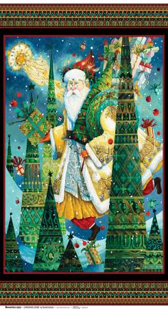 [16274B-99] Santa Claus Panel, Christmas Spirit, David Galchutt, Benartex Fabrics
