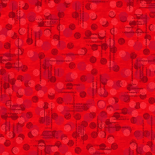 [108JOTDOT-1230-88] 108" Red Jot Dot WideBack, Blank Quilting