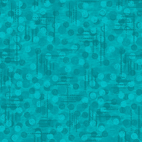 [108JOTDOT-1230-76] 108" Teal Jot Dot WideBack, Blank Quilting