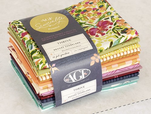 [Thrive-CBSFQ607-AGF Sewcialite] AGF Sewcialite Bundle, Thrive, Brooke Shankland, 16 Fat Quarter Bundle, Art Gallery Fabrics