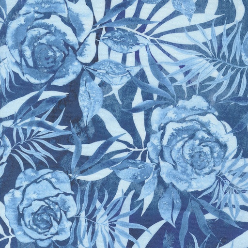 [39783 16] Prussian Rose Florals-Blue, Coming Up Roses, Create Joy Project, Moda Fabrics
