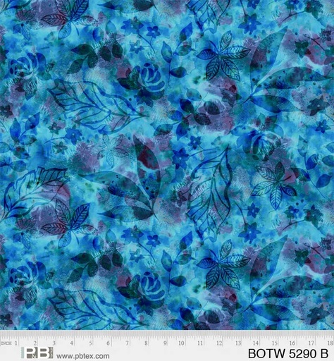 [BOTW 5290 B] 108" Botanical Blue, P&B Textiles