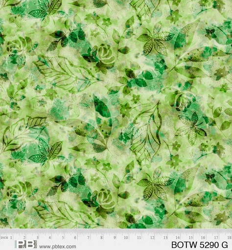[BOTW 5290 G] 108" Green Botanical, P&B Textiles