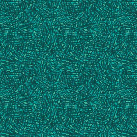[16183B-84] Turquoise Colour Prism, Christmas Spirit, David Galchutt, Benartex Fabrics