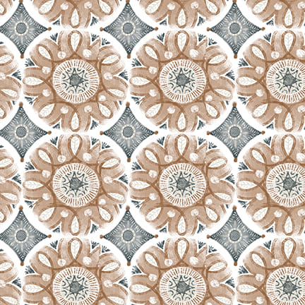 [ZANZIBAR-B-3411-39] Circle Flowers, Danielle Hartgers, Zanzibar, Blank Quilting