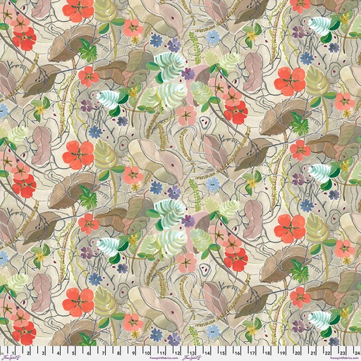 [PWDB050.PARCHMENT] Peppercorn Parchment, Exotic Garden Palace, Denise Burkitt, Free Spirit Fabrics