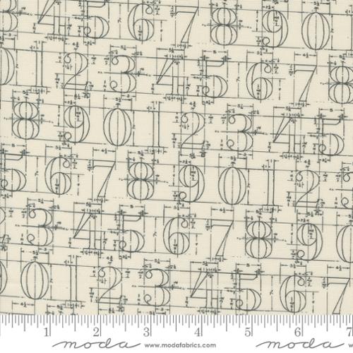 [7443 11] Numbers Text, Sable Swan Ecru, Cathe Holden, Moda Fabrics