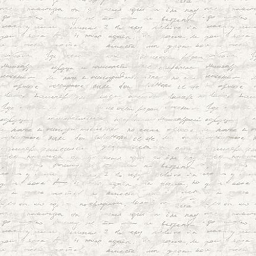 [3515-90 Script] Handwriting Script, Grey Purely Neutral, Satin Moon Designs, Blank Quilting