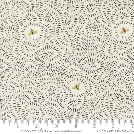 [48415 11M] Bee Garden Metallic Porcelain, Gingiber, Moda Fabrics