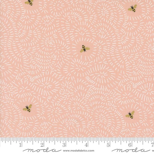 [48415 17M] Bee Garden Metallic Rose, Gingiber, Moda Fabrics