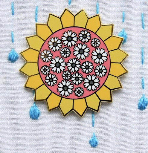 Sunny Daisy Dresden Magnetic Needle Minder, Beverly McCullough, Flamingo Toes